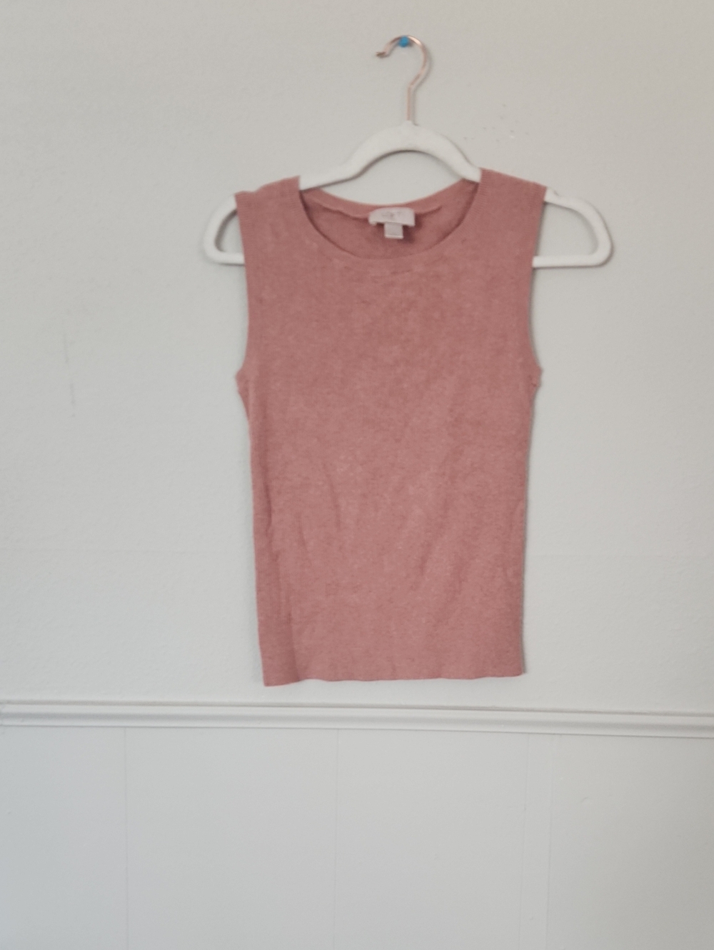 LOFT Sleeveless Ribbed Tank - Rose Pink